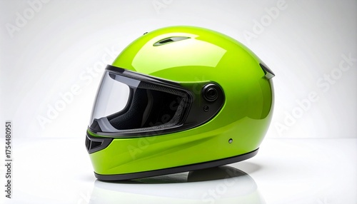 green helmet on a white background