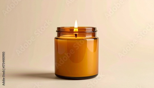 burning candle in a candlestick