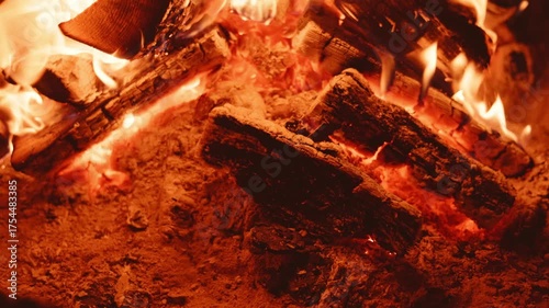 The Warm and Inviting Flames Flicker and Dance from a Cozy Bonfire in the Evening Air