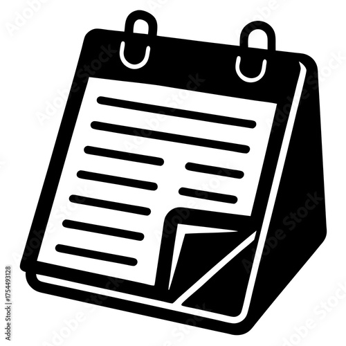 Minimal Agenda Icon Vector for Planner, Schedule, Calendar and Organization Apps