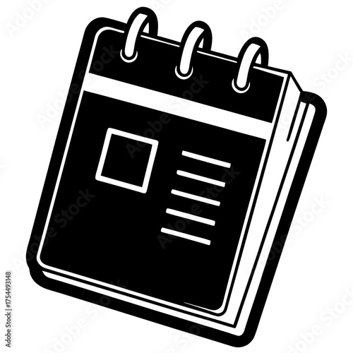 Minimal Agenda Icon Vector for Planner, Schedule, Calendar and Organization Apps