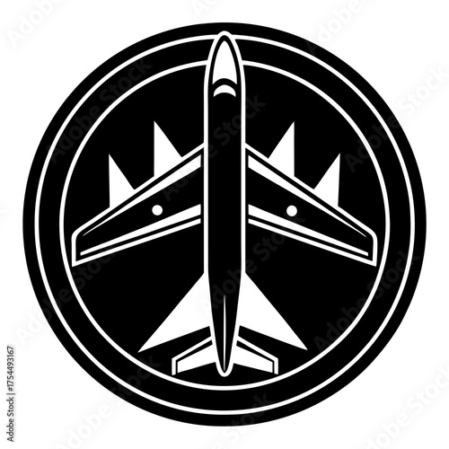 Minimal Airplane Icon Vector – Travel Aviation Flight Symbol for Printable Graphics