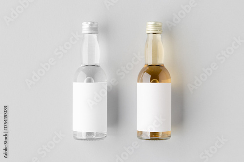 Miniature spirits, liquor bottle mockup