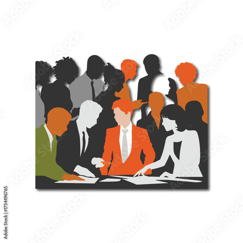 Business Team Meeting Silhouette