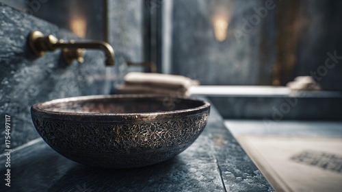 Wallpaper Mural Mexican ceramic sink in minimalist Japanese bathroom design Torontodigital.ca