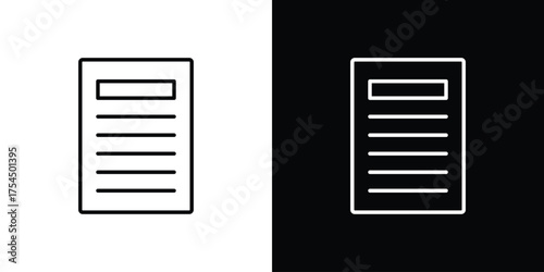 News feed icon in black line illustration. Design logo for app, UI.