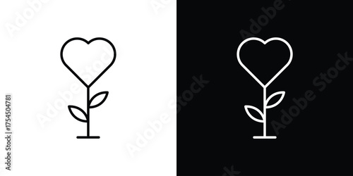 Gratitude icon in black line illustration. Design logo for app, UI.