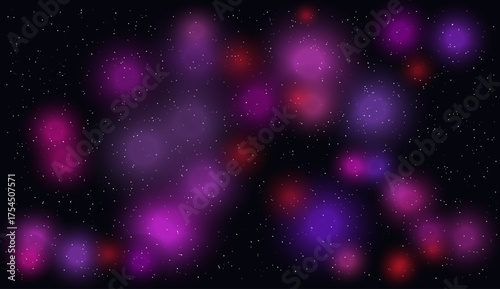 Abstract glowing cosmic galaxy star dust bokeh space vector design background