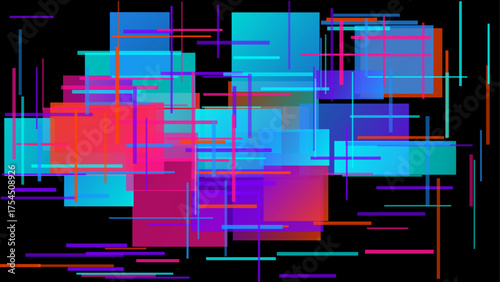 Colorful digital glitch abstract vibrant vector design background