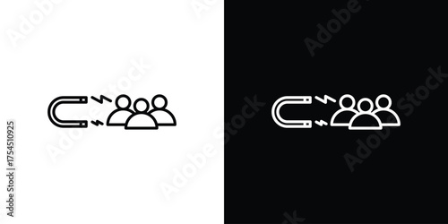 Attraction icon in black line illustration. Design logo for app, UI.