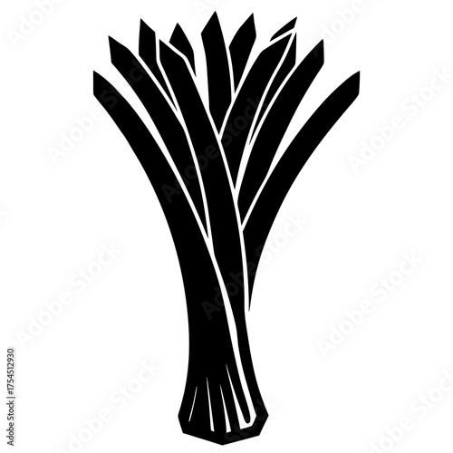"Leek Icon Vector - Fresh Vegetable Graphic Design for Digital Use"
