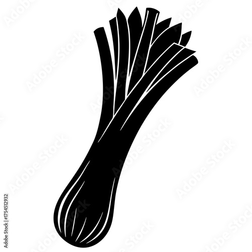 "Leek Icon Vector - Fresh Vegetable Graphic Design for Digital Use"