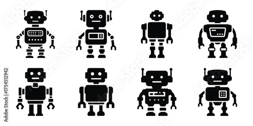 data robot minimal icon set