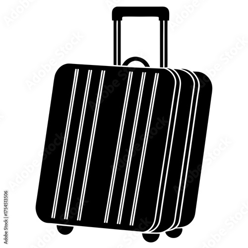 Luggage Icon Vector – Travel Bag Suitcase Symbol Printable Design