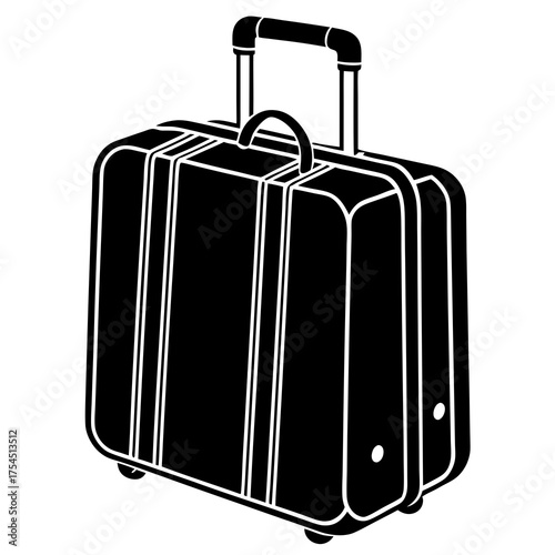 Luggage Icon Vector – Travel Bag Suitcase Symbol Printable Design