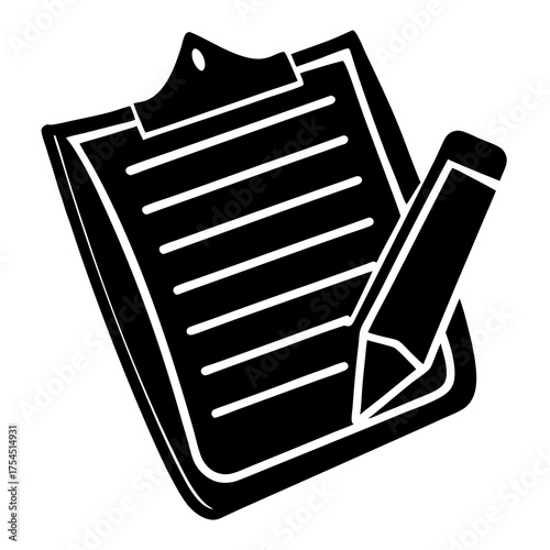 Minimalist Note Taking Icon – Digital Graphic for Productivity & Organization