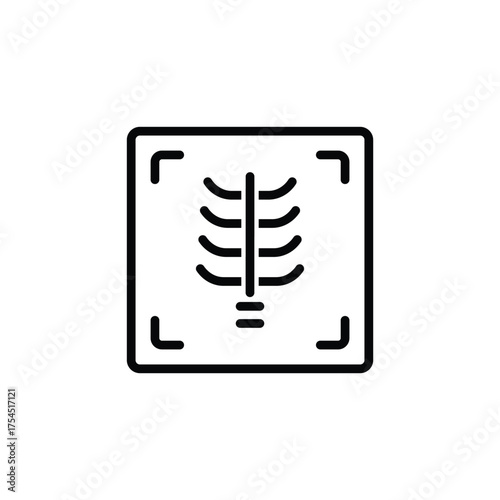 rib x ray icon vector web design