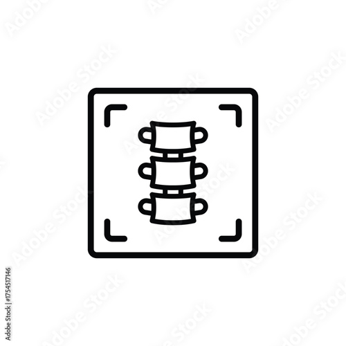 vertebrae  x ray icon vector web design