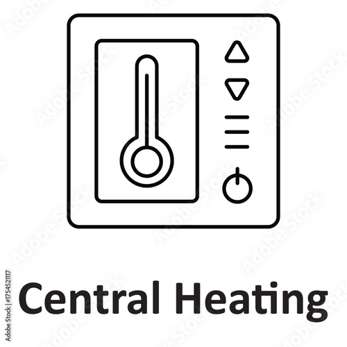 Central heating Vector icon which can easily modify or edit