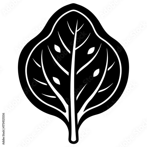 "Spinach Icon - Healthy Vegetable Vector Graphic for Print & Digital Design"