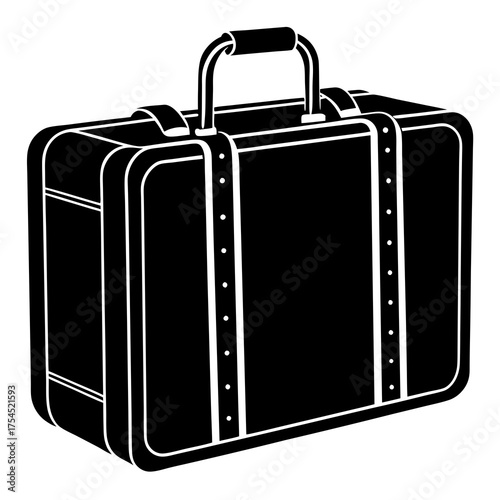 Minimalist Suitcase Icon for Travel & Business Design