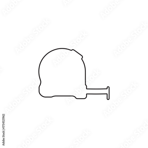 Vector outline icon of a measuring tape