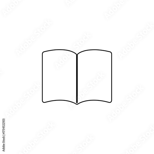 Vector outline icon of an open book