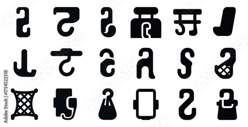 Fitness and gym icons set – solid, filled, exercise and workout symbols