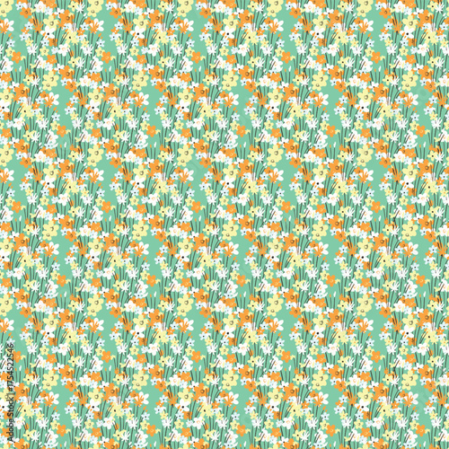 Seamless leaf pattern. Tropical leves wallpaper. Endless background. Vector hand drawn design for fabric, textile, wallpaper, poster, cover, invitation. Trendy print. Ornament with twigs.
