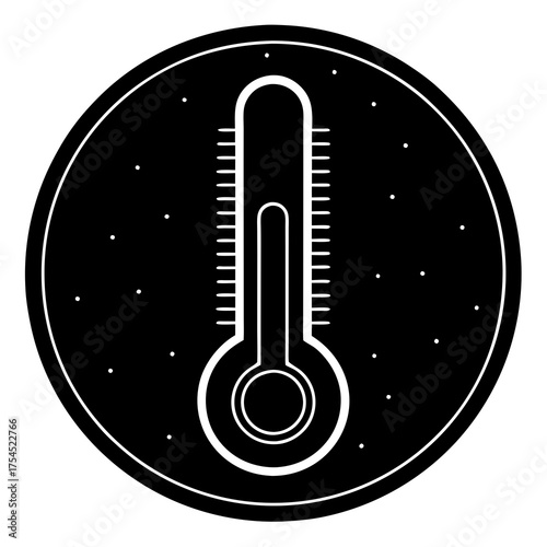 Minimal Temperature Icon | Flat Weather Symbol | Printable Vector Graphic Design