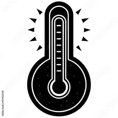 Minimal Temperature Icon | Flat Weather Symbol | Printable Vector Graphic Design