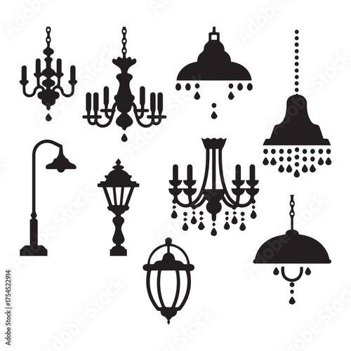 Set of cute cartoon shepherd boys and sheep illustrations in black and white line art