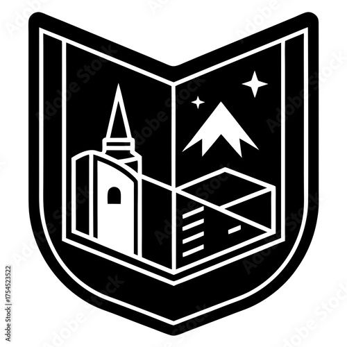 Printable travel guidebook icon vector for tourism, adventure, and trip designs.