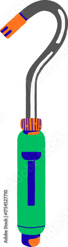 dental flosser. Dental Water Flosser Device in White and Blue for Oral Hygiene and Dental Care on White Background. Isolated portable water flosser.