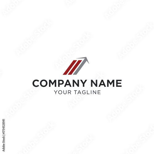 Free Download Modern company logo design with upward arrow and business growth concept. - GFXLoad