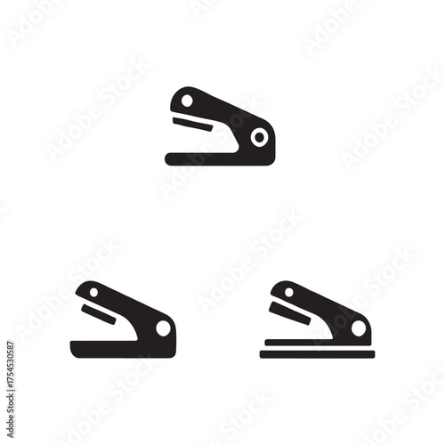 Hole Puncher Collection Set Solid Icons