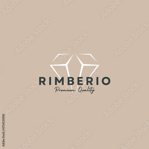 Elegant diamond emblem signifies premium quality and luxury brand identity, perfect for sophisticated businesses seeking prestige.