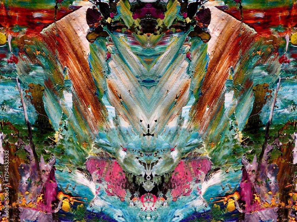 Fototapeta premium Abstract art background . Hand painting artwork on canvas .