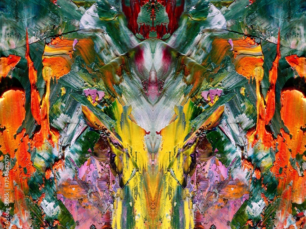 Fototapeta premium Abstract art background . Hand painting artwork on canvas .