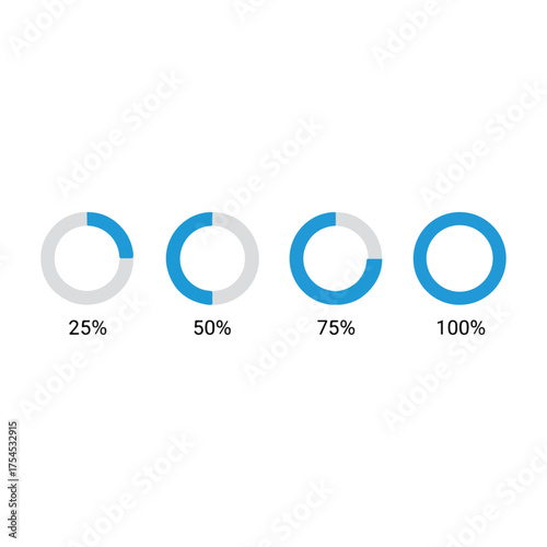 Circular percentage icons