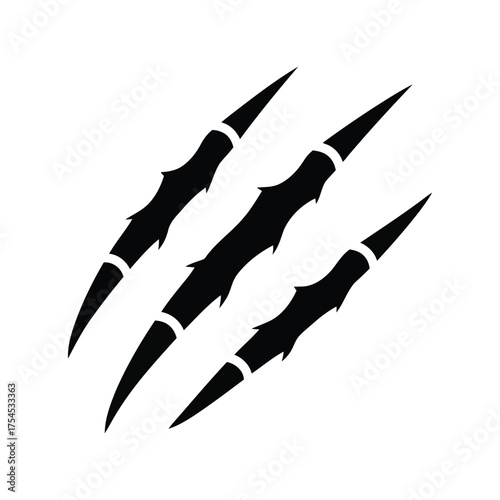 Fierce animal claw marks scratch vector graphic isolated vector