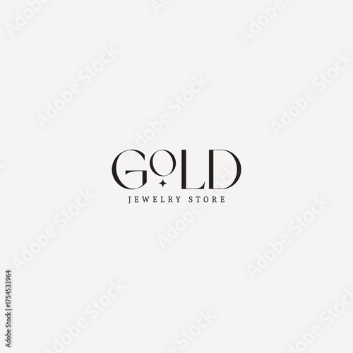 Elegant gold jewelry store logo design for luxury brand identity and boutique branding projects, perfect for high-end retail and fashion campaigns