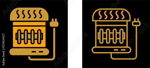 Electric Heater Vector Icon