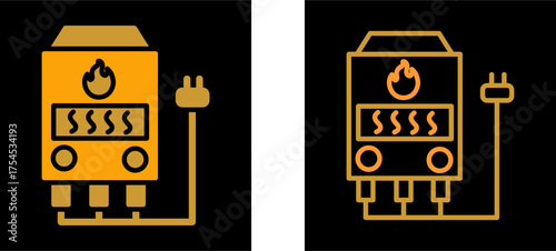 Electric Furnace Vector Icon