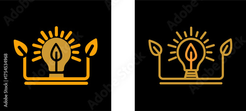 Ecology Bulb Vector Icon
