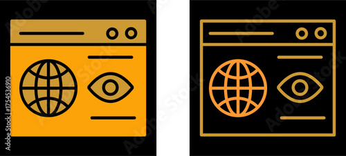 Web Visibility Vector Icon