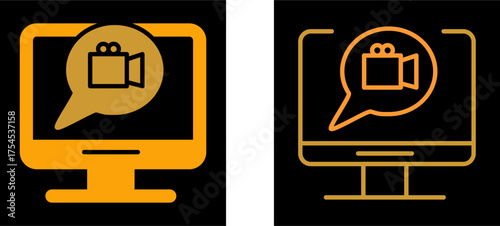 Video Communication Vector Icon