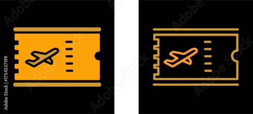 Plane Tickets Vector Icon