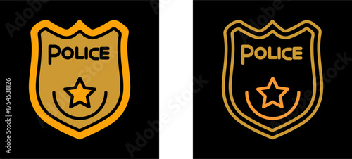 Police Badge Vector Icon
