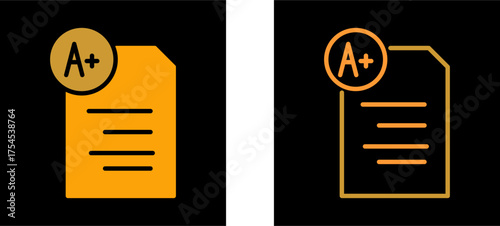 Graded Paper Vector Icon